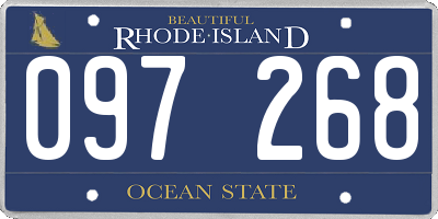 RI license plate 097268