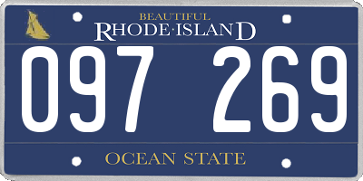 RI license plate 097269