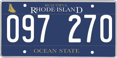 RI license plate 097270