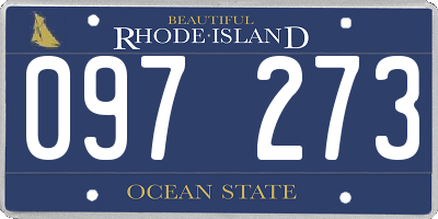 RI license plate 097273