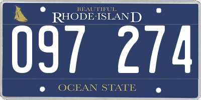 RI license plate 097274