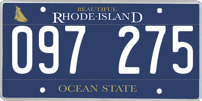 RI license plate 097275
