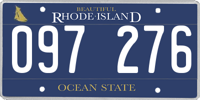 RI license plate 097276
