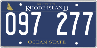 RI license plate 097277