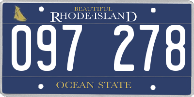 RI license plate 097278