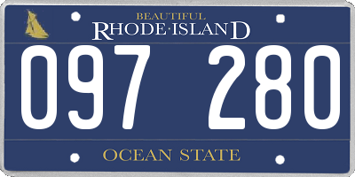 RI license plate 097280