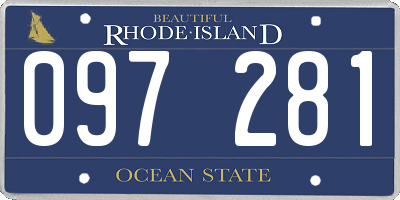 RI license plate 097281