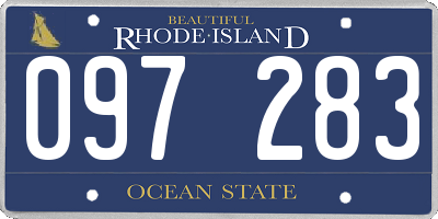 RI license plate 097283