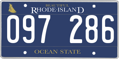 RI license plate 097286