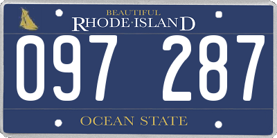 RI license plate 097287