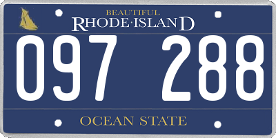 RI license plate 097288
