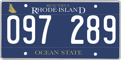 RI license plate 097289