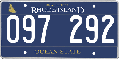 RI license plate 097292