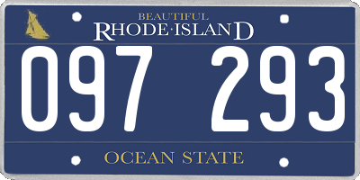 RI license plate 097293