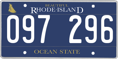 RI license plate 097296
