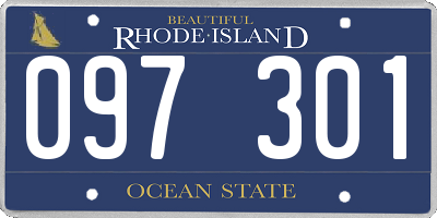 RI license plate 097301