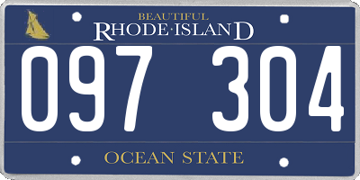 RI license plate 097304