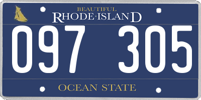 RI license plate 097305