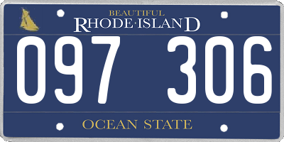 RI license plate 097306