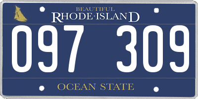RI license plate 097309