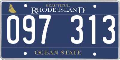 RI license plate 097313