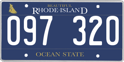 RI license plate 097320