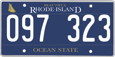 RI license plate 097323