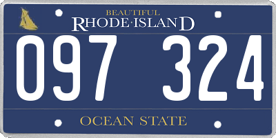 RI license plate 097324
