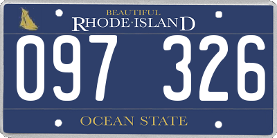 RI license plate 097326
