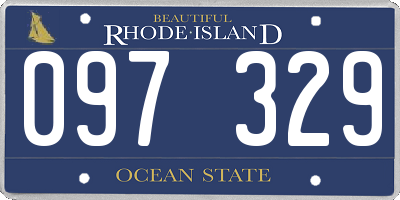 RI license plate 097329