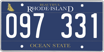 RI license plate 097331