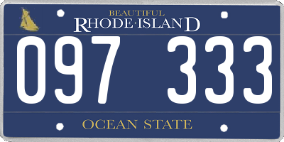RI license plate 097333