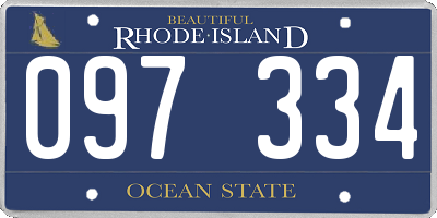 RI license plate 097334