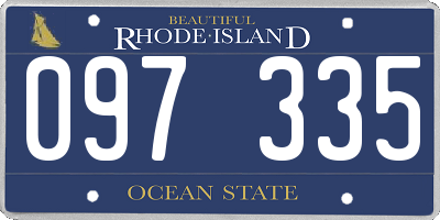 RI license plate 097335