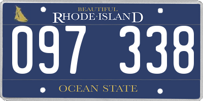 RI license plate 097338
