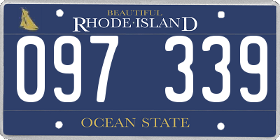 RI license plate 097339