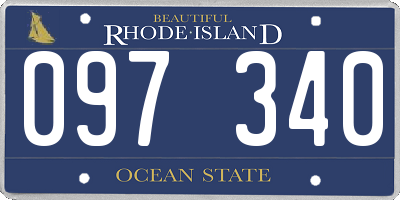 RI license plate 097340