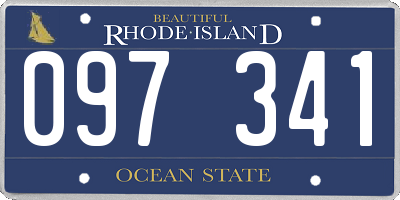 RI license plate 097341