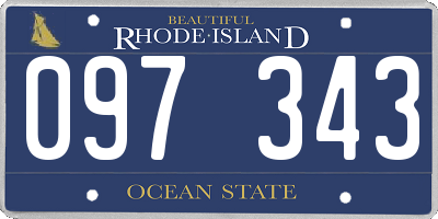 RI license plate 097343