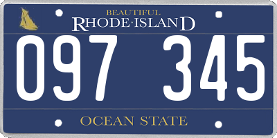 RI license plate 097345