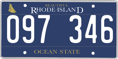 RI license plate 097346