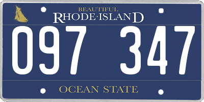 RI license plate 097347