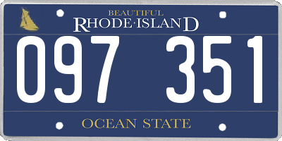 RI license plate 097351