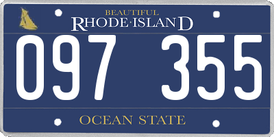 RI license plate 097355