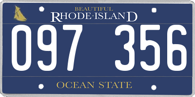 RI license plate 097356