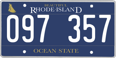 RI license plate 097357