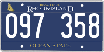 RI license plate 097358