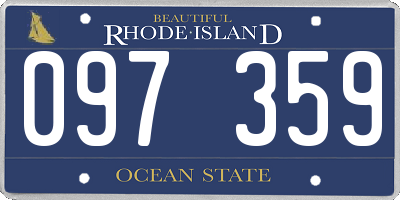 RI license plate 097359