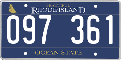 RI license plate 097361