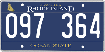 RI license plate 097364